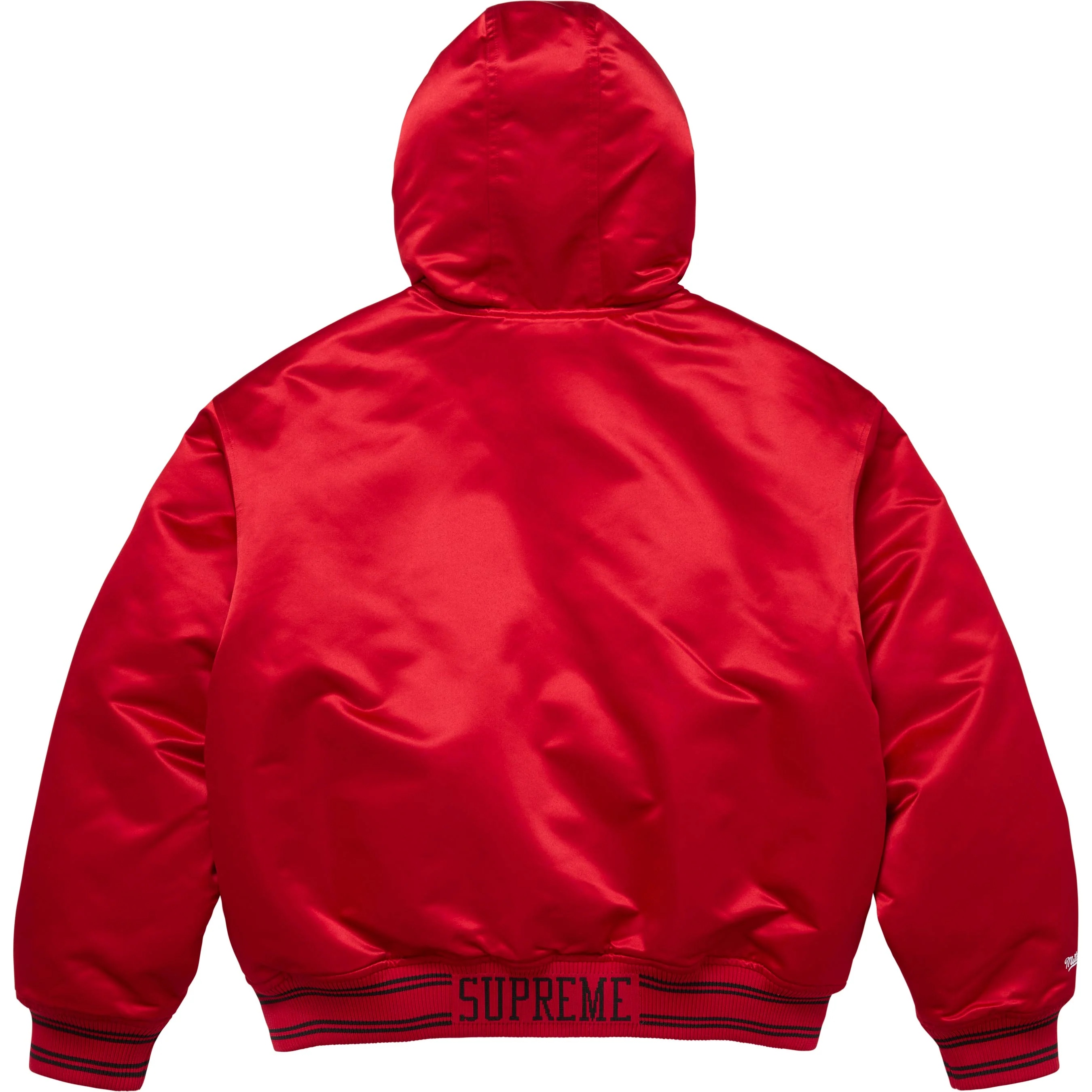 Supreme®/Mitchell & Ness® Lined Hooded Satin Varsity Jacket view 11